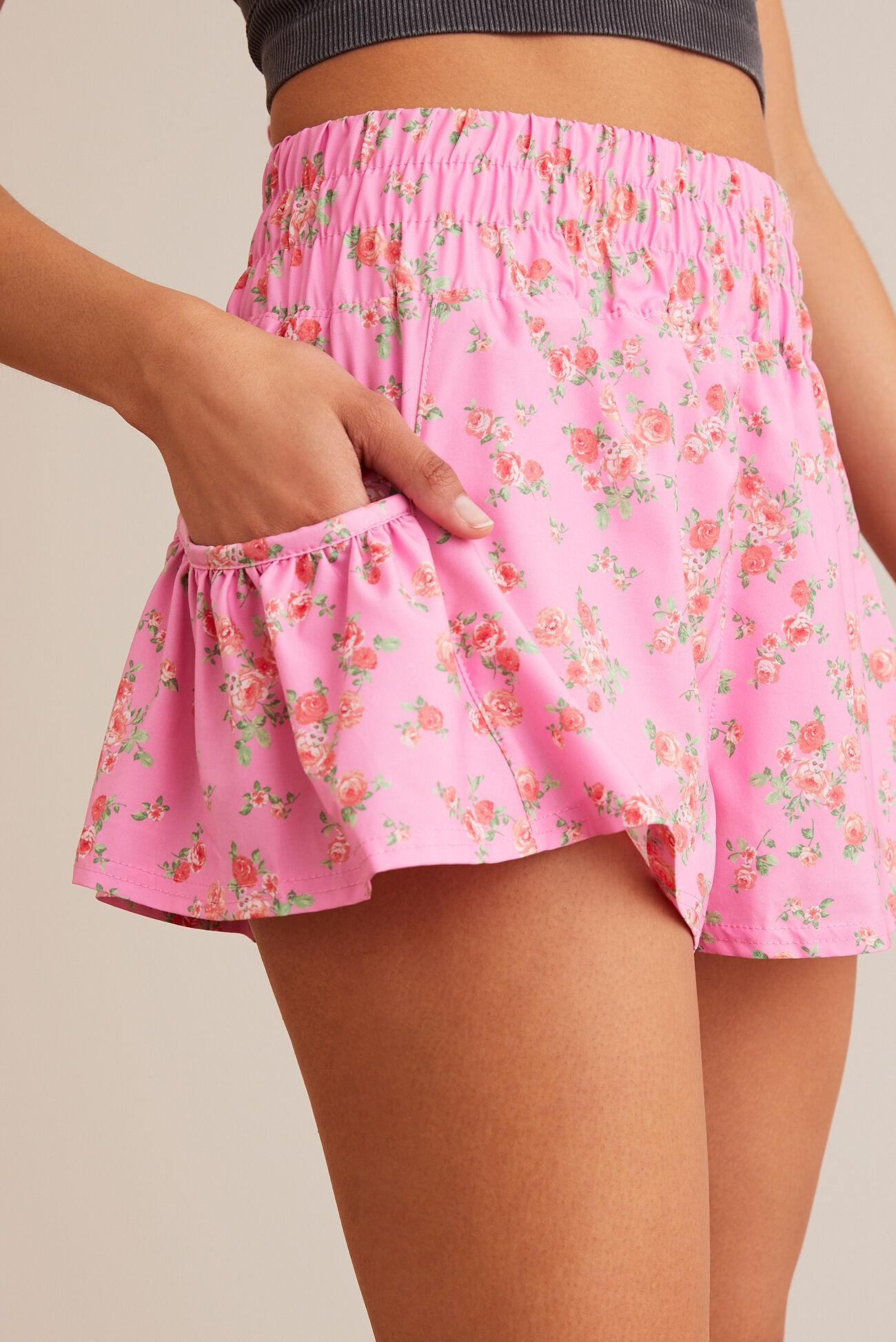 All That Smocked Floral Shorts Product Image