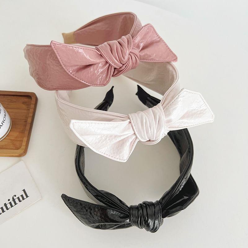 Knot Faux Leather Headband Product Image