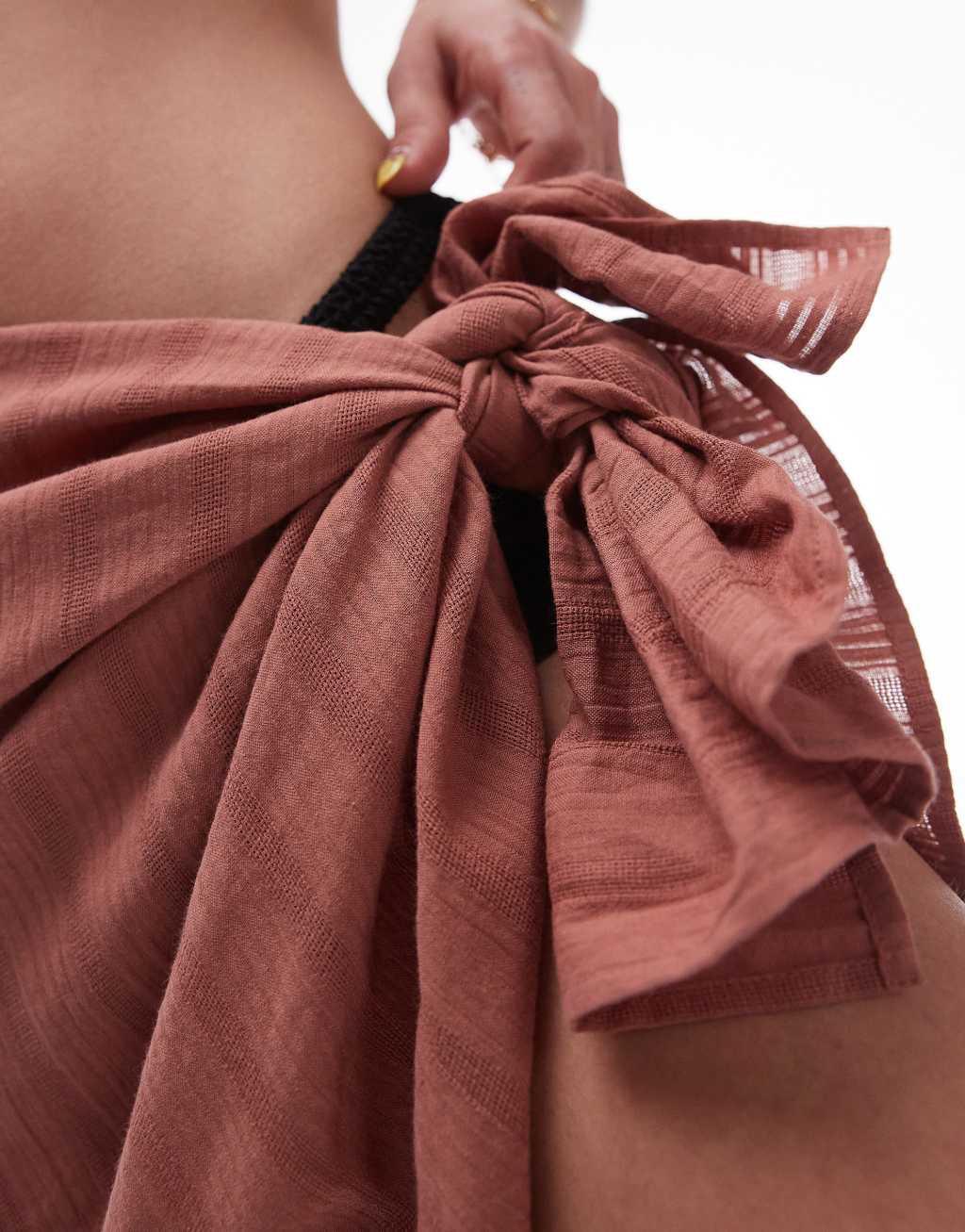 Topshop beach textured sarong in blush Product Image