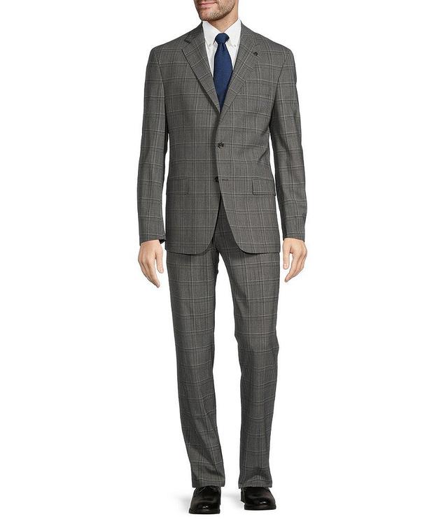 Hart Schaffner Marx New York Modern Fit Flat Front Plaid Patten 2-Piece Suit Product Image