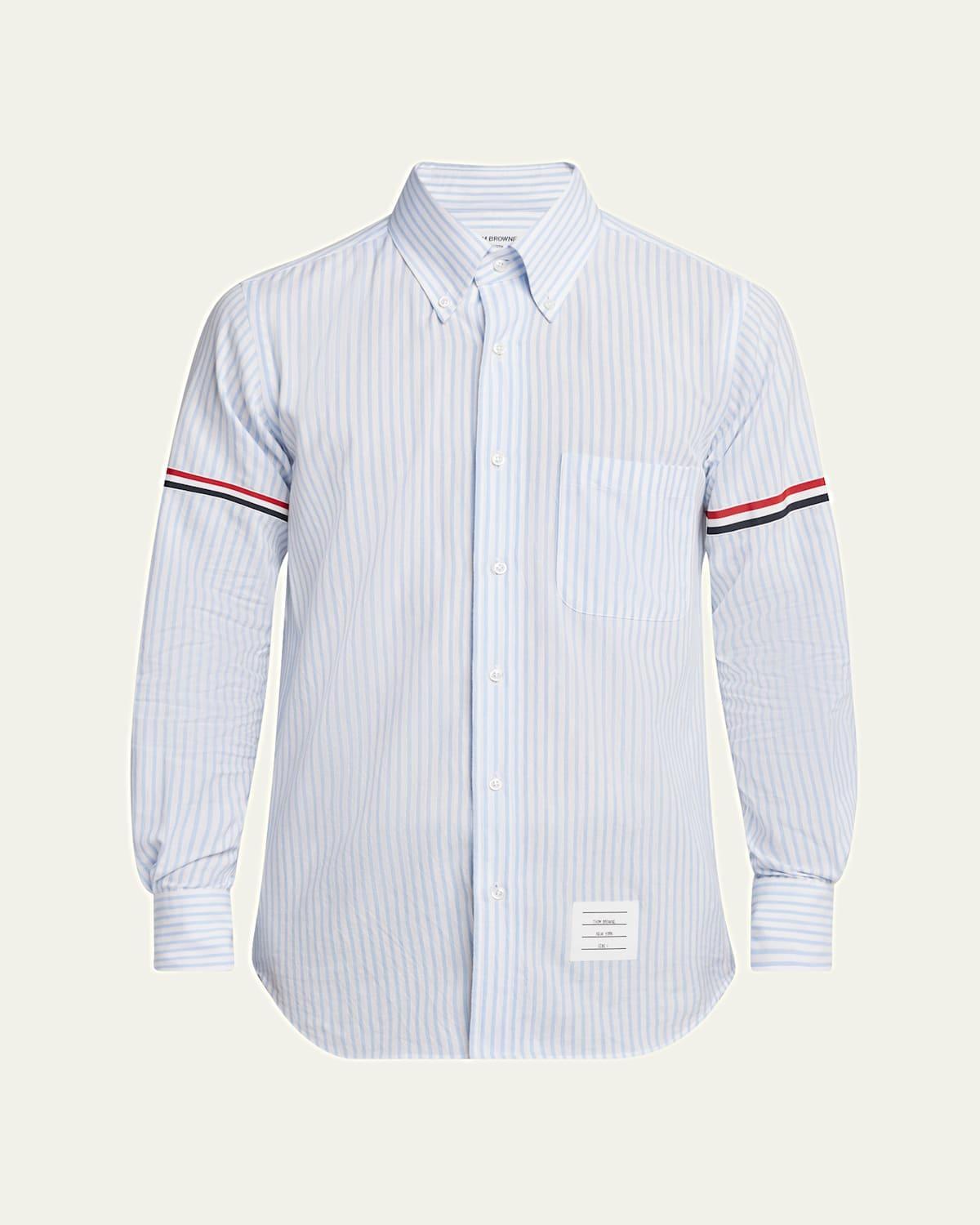 Mens Striped Cotton Shirt Product Image