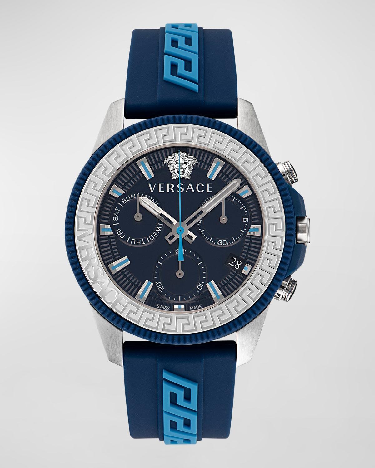 Mens Greca Action Chronograph Silicone Watch, 45mm Product Image