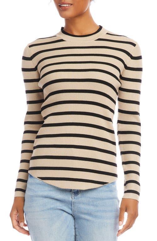 Karen Kane Women's Stripe Shirttail Sweater, , Nylon/Rayon Product Image