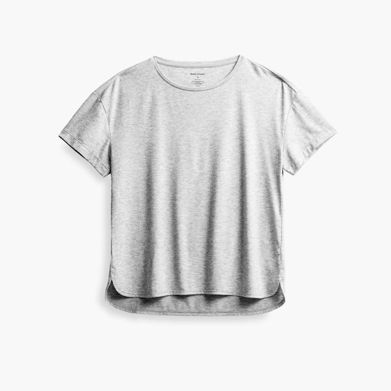 Pale Grey Heather Women's Composite Merino Boxy Tee product image