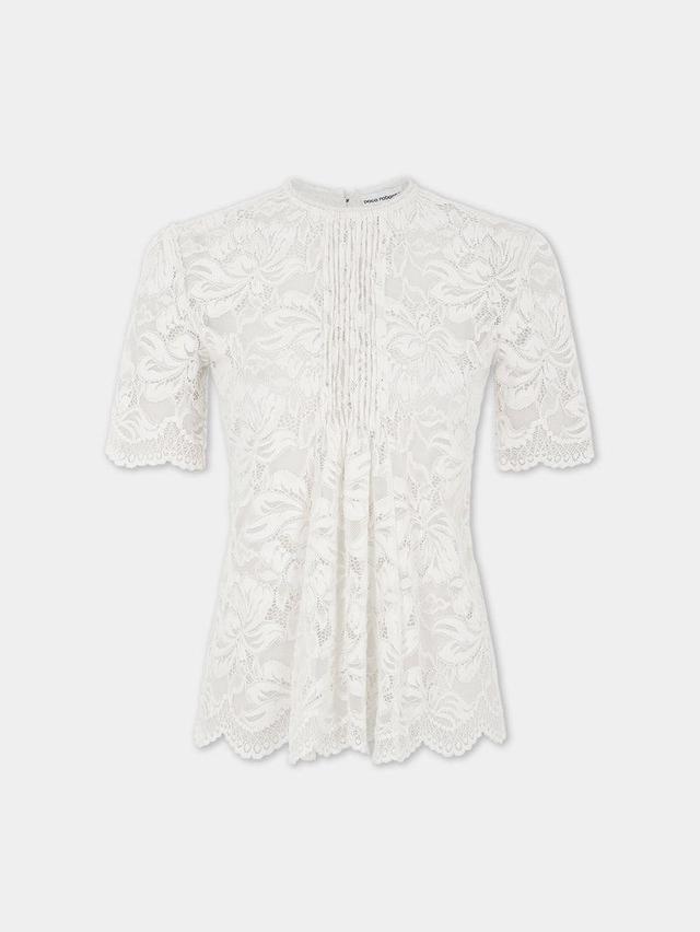 Mini lace ivory top Product Image