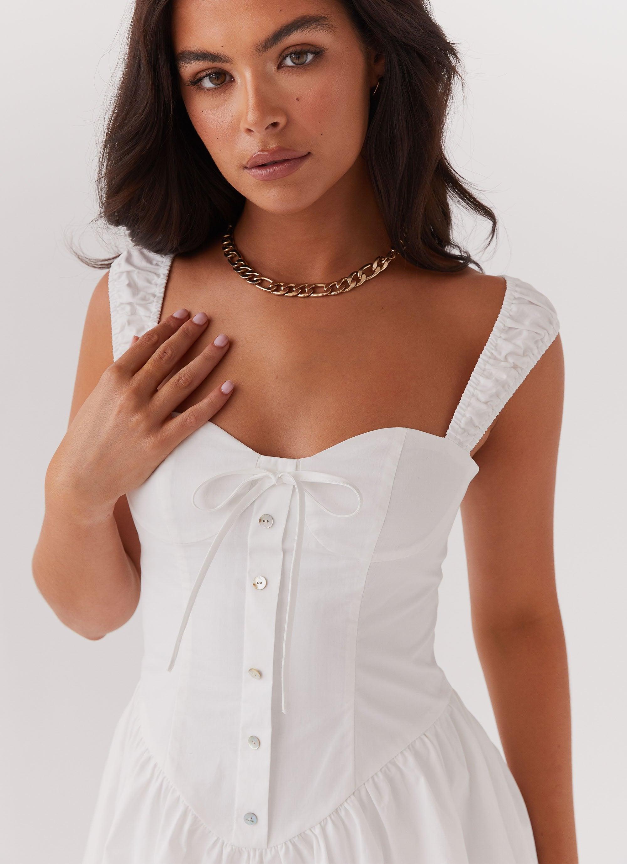 Rebel Heart Corset Dress - White Product Image