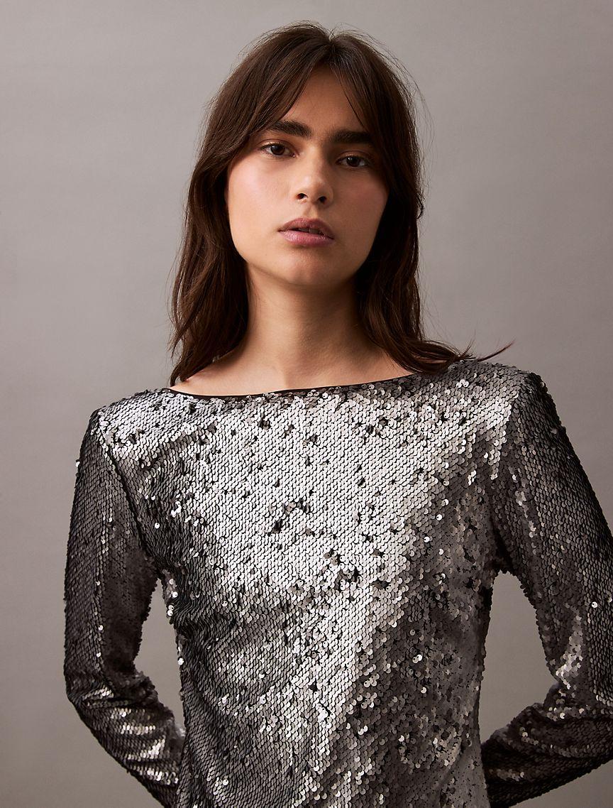 Sequin Midi Dress Product Image