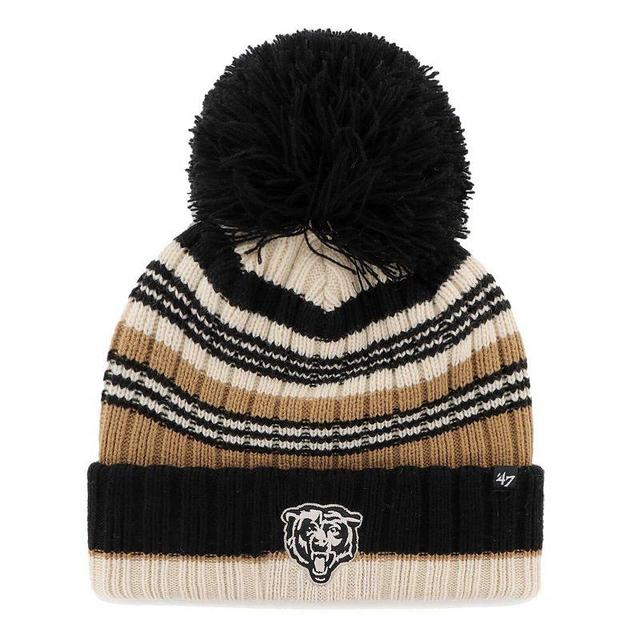 Womens 47 Natural Chicago Bears Barista Cuffed Knit Hat with Pom Product Image