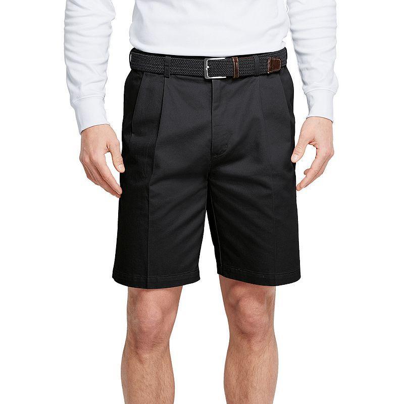 Mens Lands End Comfort Waist 9-inch No-Iron Pleated Chino Shorts Product Image