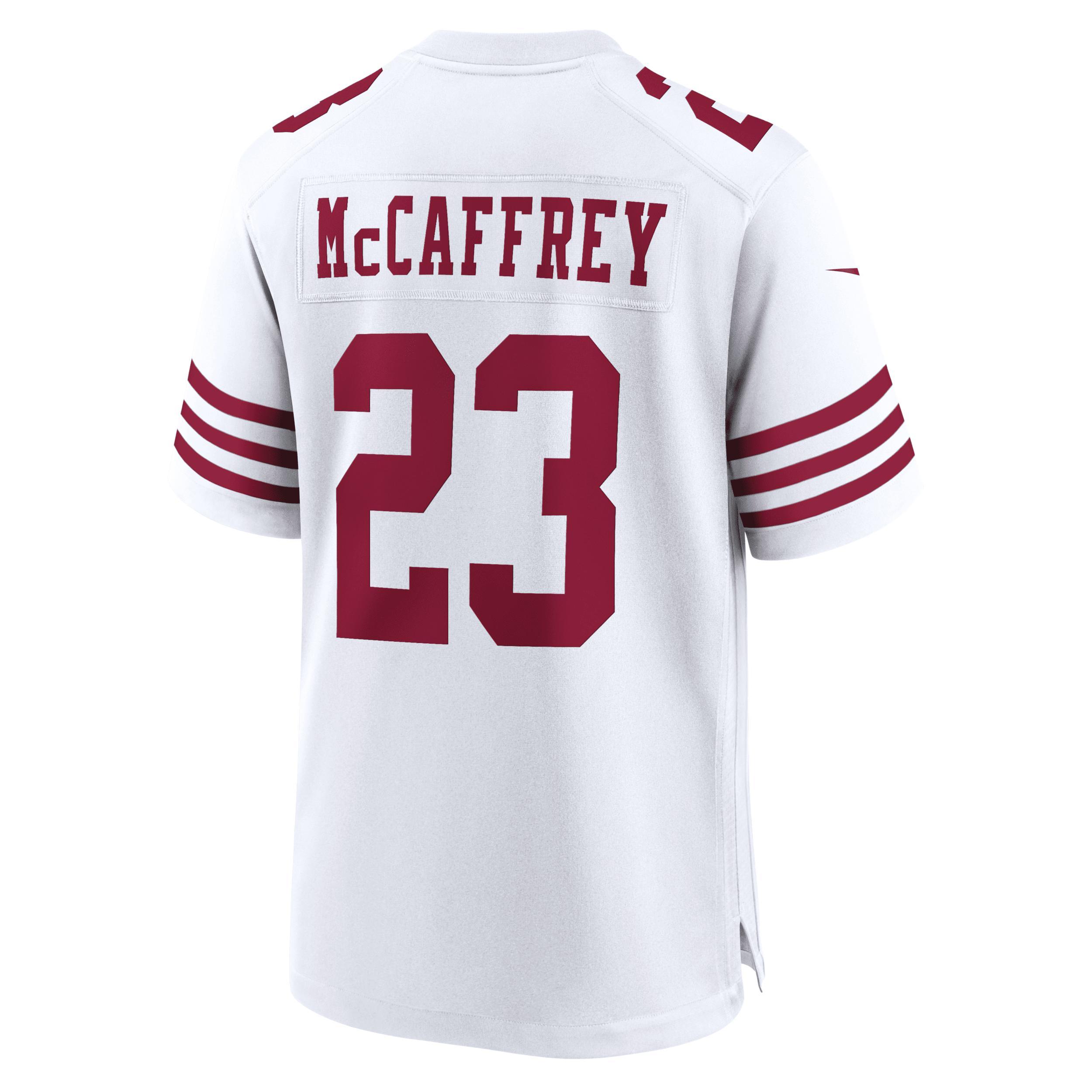 Mens Nike Christian McCaffrey White San Francisco 49ers Game Player Jersey - White Product Image