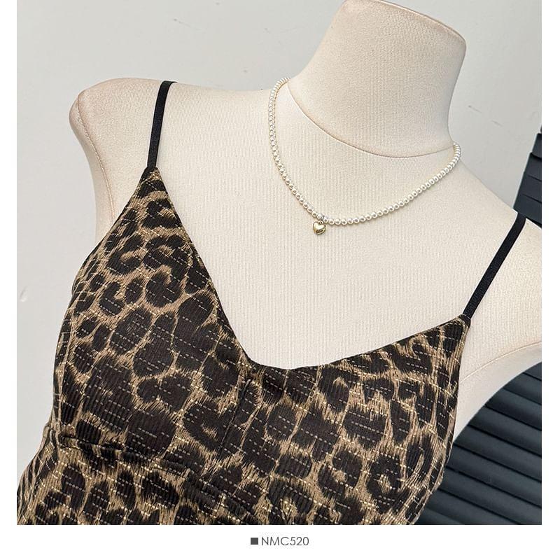 Leopard-Print V-Neck Camisole Top Product Image