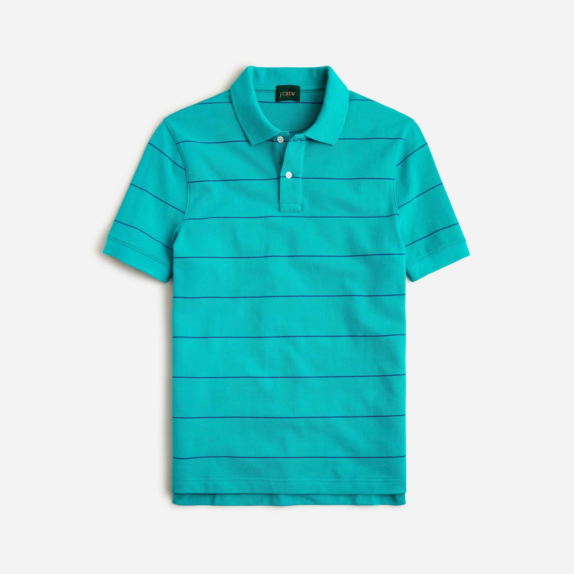 Piqué polo shirt in stripe Product Image