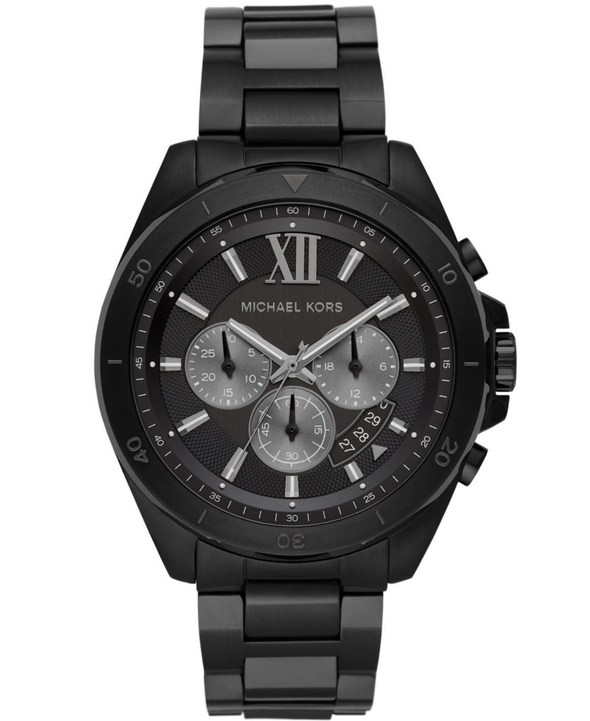 Michael Kors Brecken Chronograph Black Stainless Steel Watch Product Image