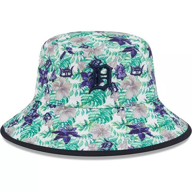 Mens New Era Detroit Tigers Tropic Floral Bucket Hat, Blue Product Image