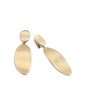 Womens Lunaria Textured 18K Yellow Gold Drop Earrings Product Image