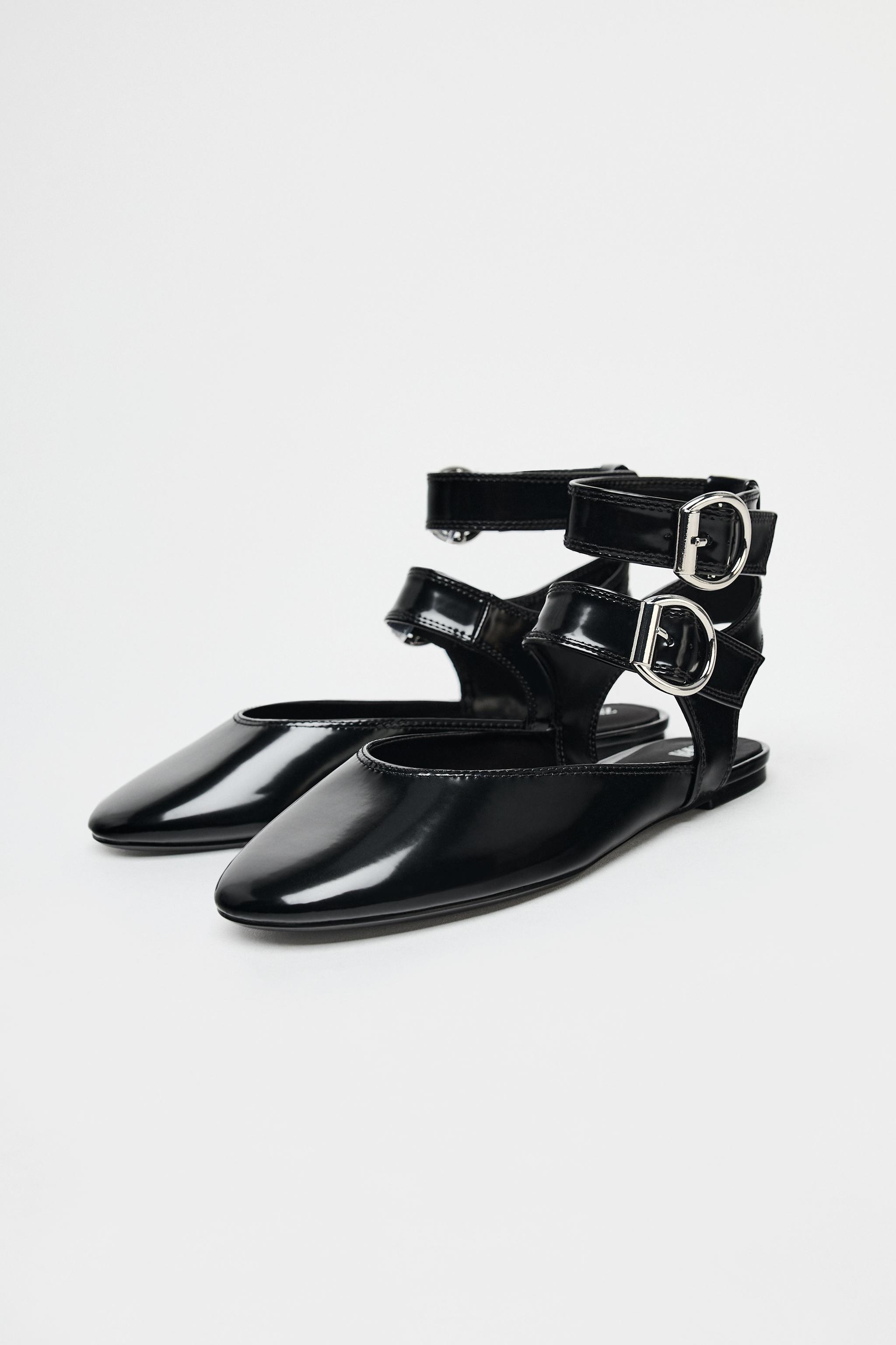 SLINGBACK DOUBLE BUCKLE BALLET FLATS Product Image