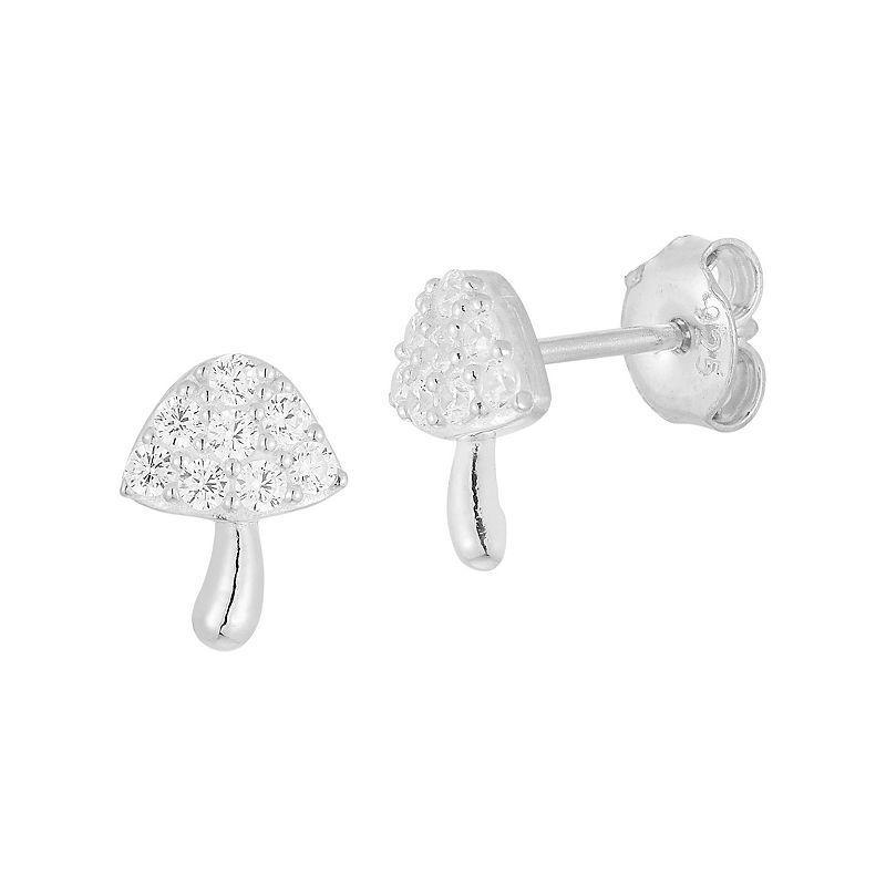 Sunkissed Sterling Cubic Zirconia Mushroom Stud Earrings, Womens, Gold Tone Product Image