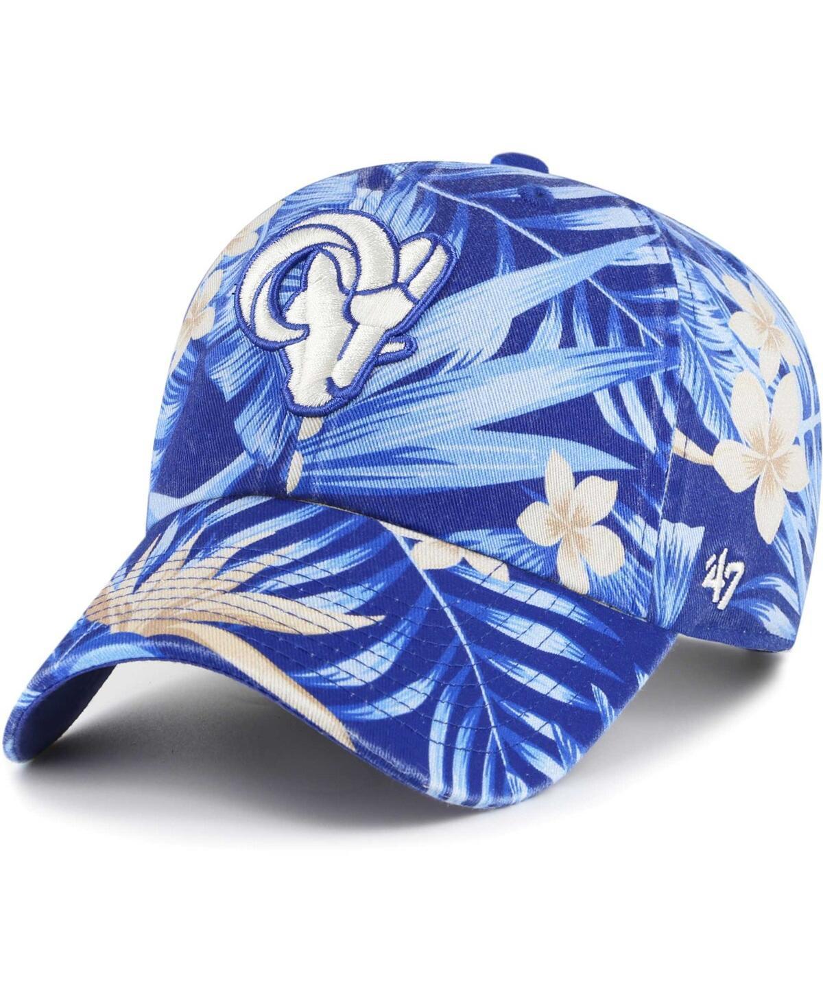 47 Womens Royal Los Angeles Rams Tropicalia Clean Up Adjustable Hat Product Image