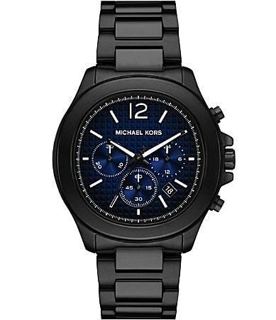 Michael Kors Mens Sage Chronograph Black Tone Stainless Steel Watch Product Image