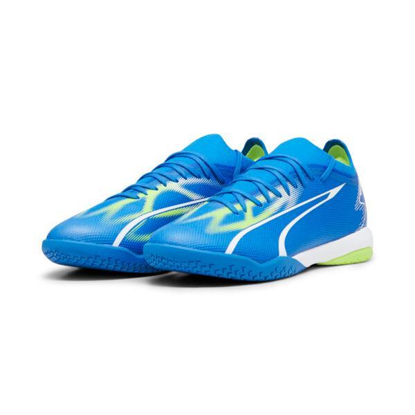 PUMA ULTRA MATCH Indoor Trainer Men's Soccer Cleats Shoes in Ultra Blue/White/Pro Green Product Image