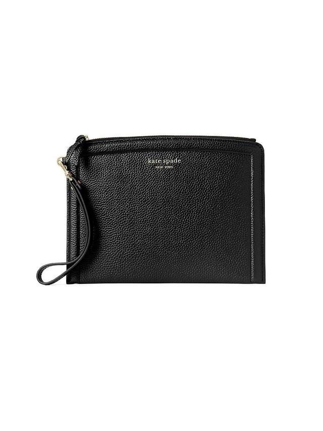 Womens Knott Pebbled Leather Wristlet Product Image