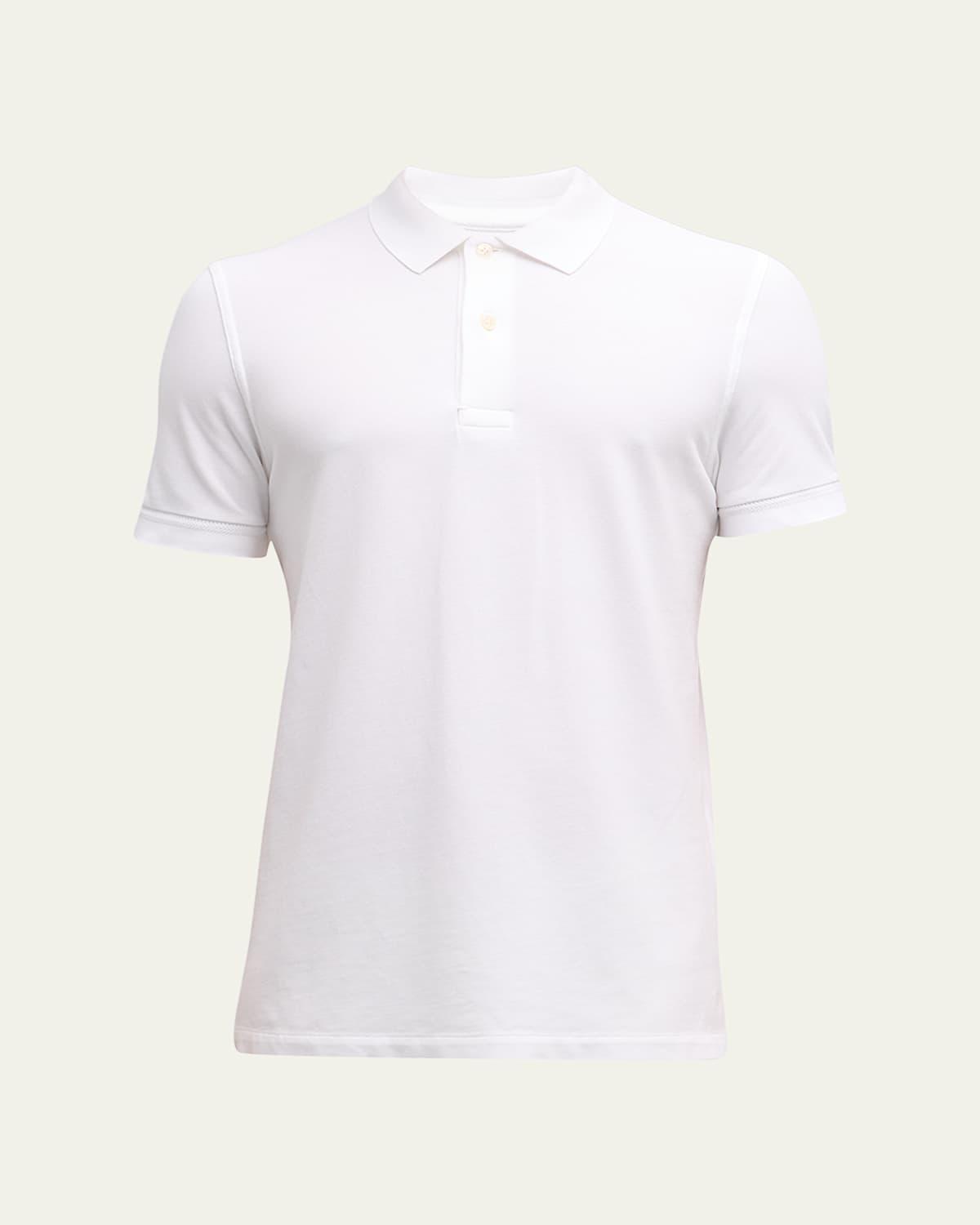 Mens Cotton Pique Polo Shirt Product Image