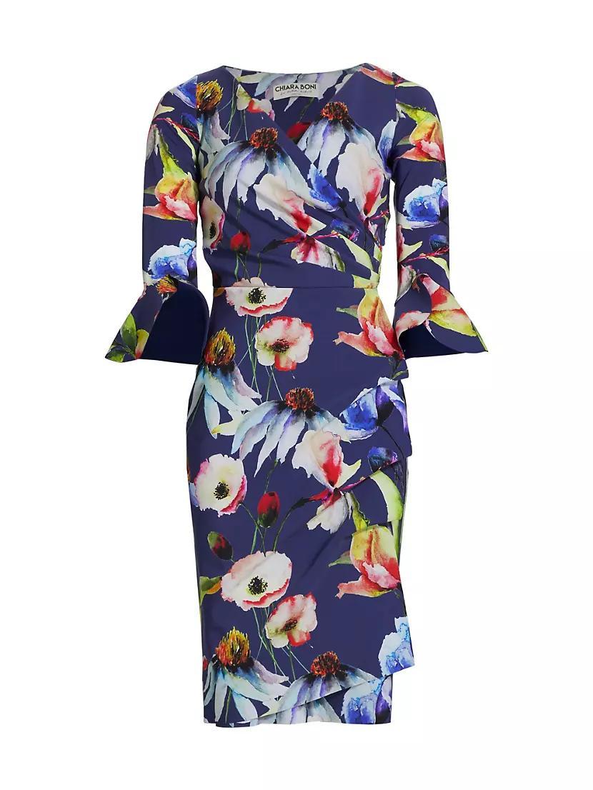 Triana Printed V-Neck Dress Product Image