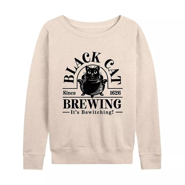 Womens Black Cat Brewing Lightweight French Terry Sweatshirt Product Image