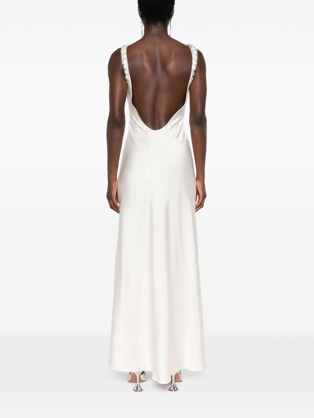 crystal-embellished satin maxi dress Product Image