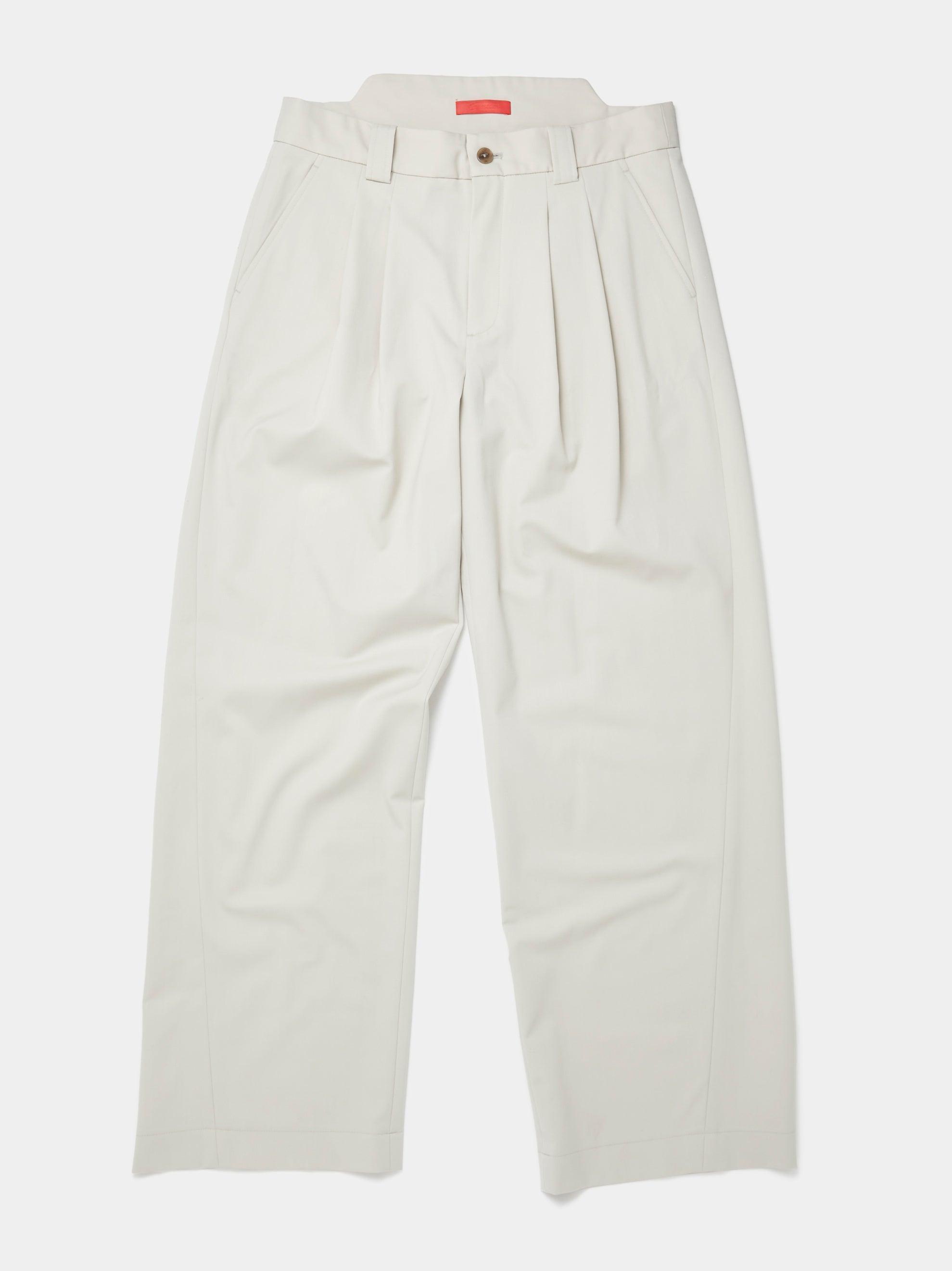 Pleated Shift Trousers (Ecru) Product Image