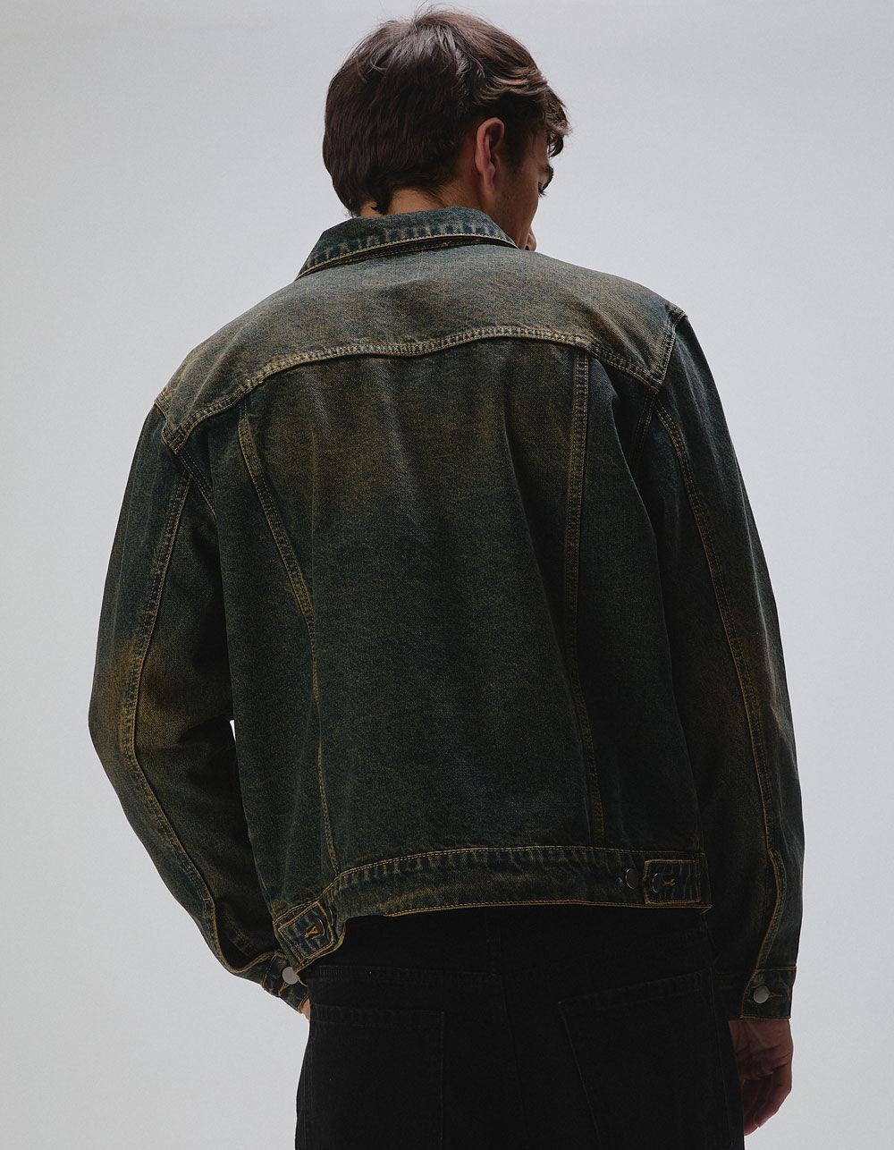 RSQ Mens Overdye Denim Trucker Jacket Product Image