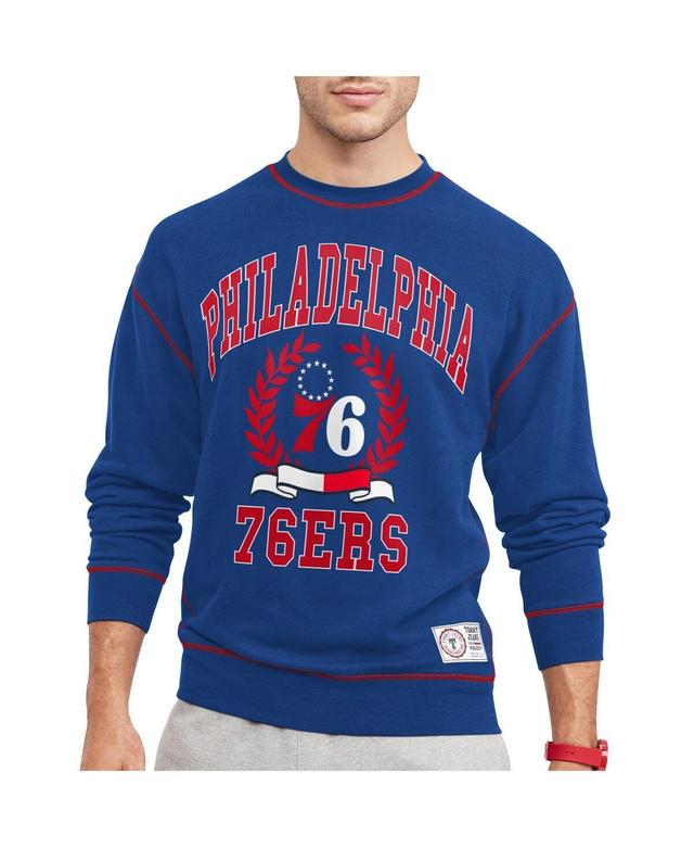 Mens Tommy Jeans Royal Philadelphia 76ers Peter French Terry Pullover Sweatshirt Product Image