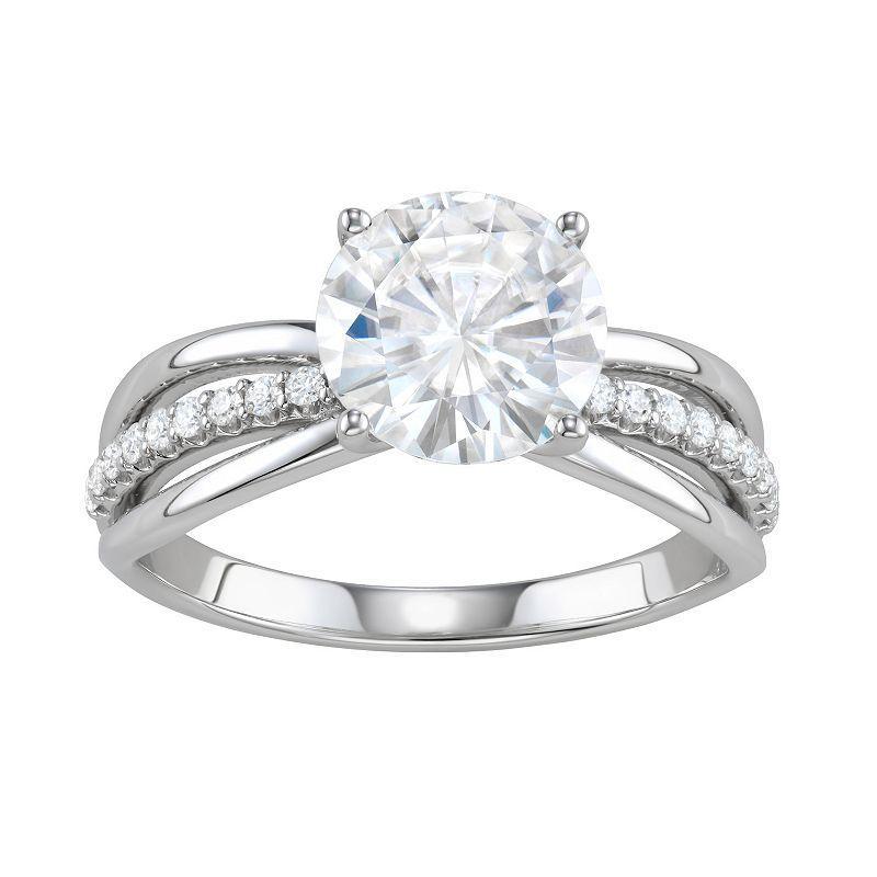 Charles & Colvard 2.9 Ct. T.w. Lab Created Moissanite Engagement Ring In 14K White Gold Product Image