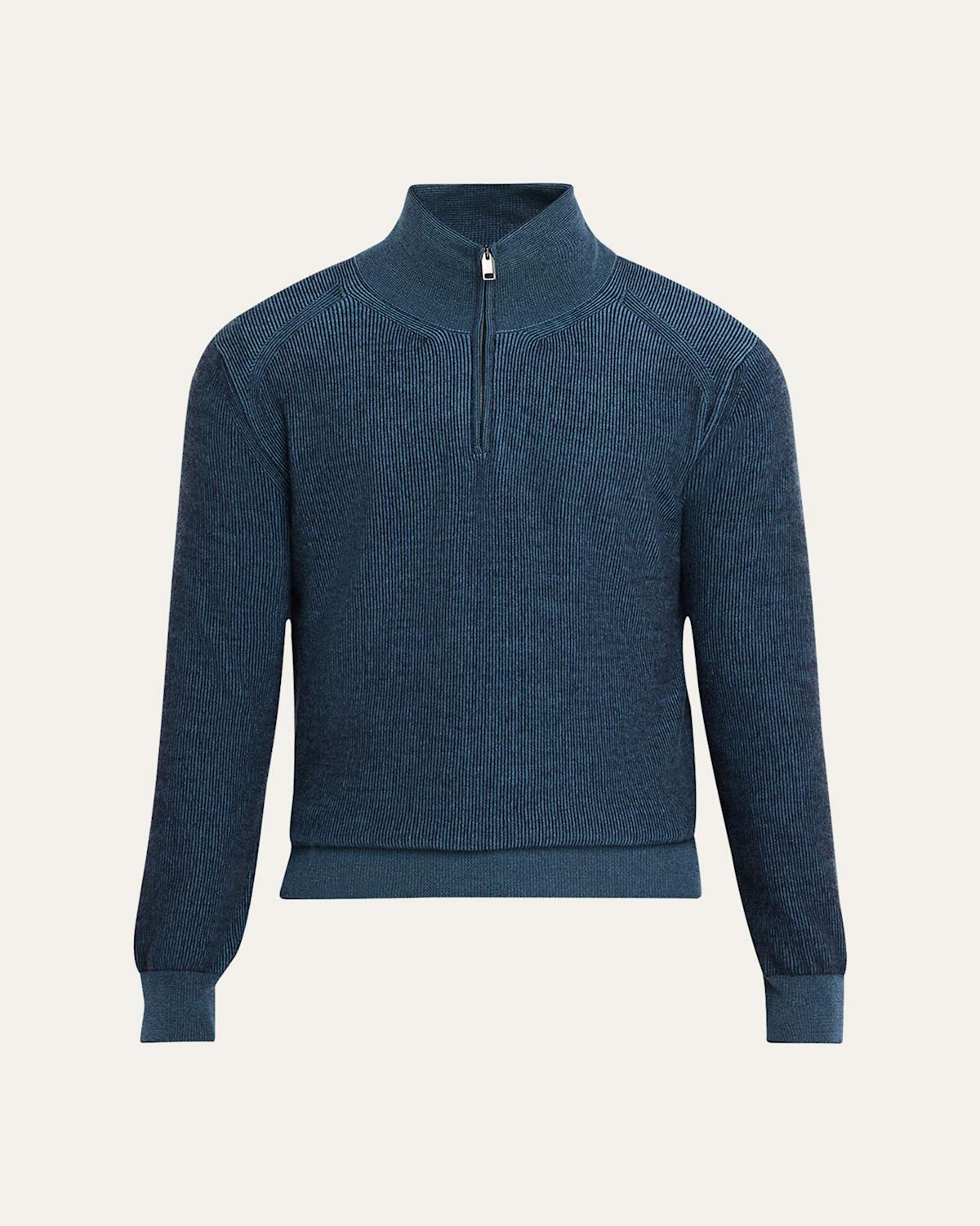 Men's Cashmere Quarter-Zip Sweater Product Image