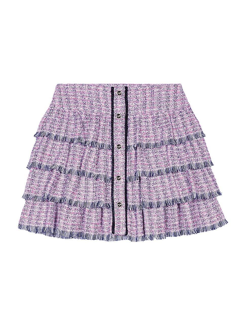 maje Jatri Tweed Tiered Miniskirt Product Image