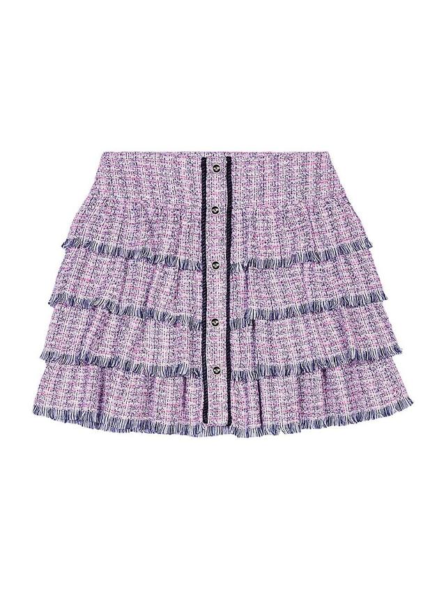 maje Jatri Tweed Tiered Miniskirt Product Image