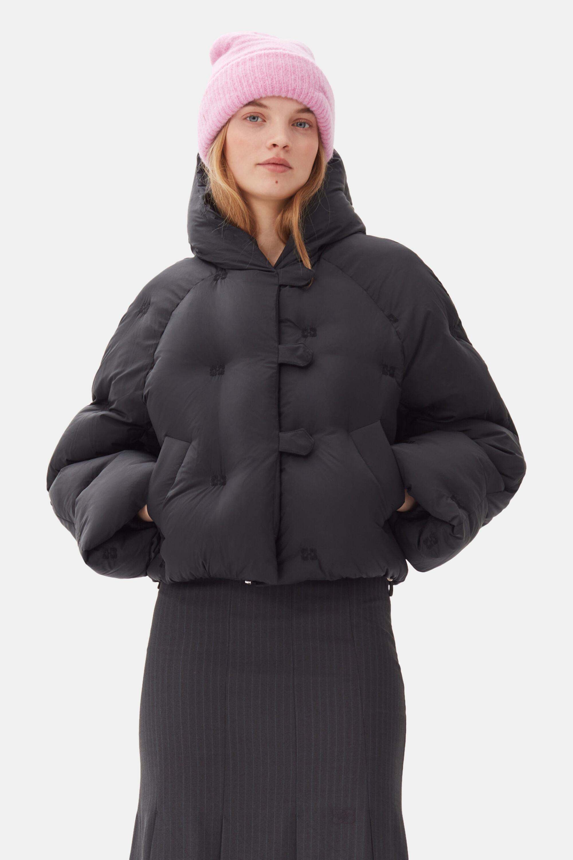 Black Short Tech Puffer Jacket Product Image