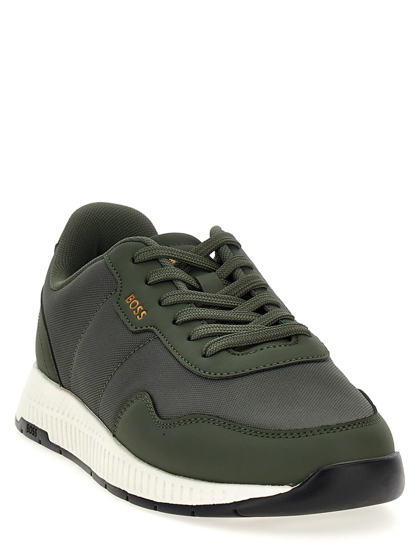 HUGO BOSS Titanium Sneakers In Green Product Image