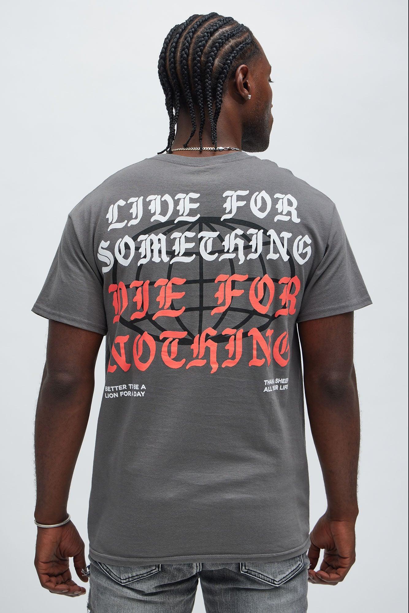 Live For Something Short Sleeve Tee - Charcoal Product Image