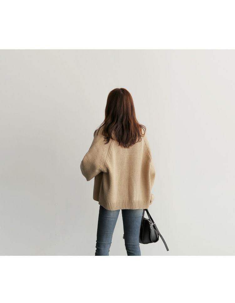 Plain Open Front Cardigan Product Image