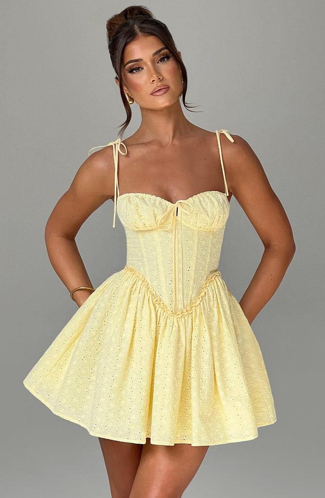 Phoebe Mini Dress - Lemon Product Image