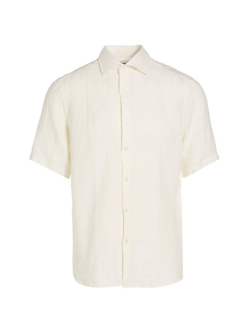 Mens COLLECTION Linen Button-Front Shirt Product Image