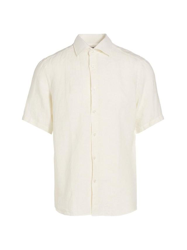 Mens COLLECTION Linen Button-Front Shirt Product Image