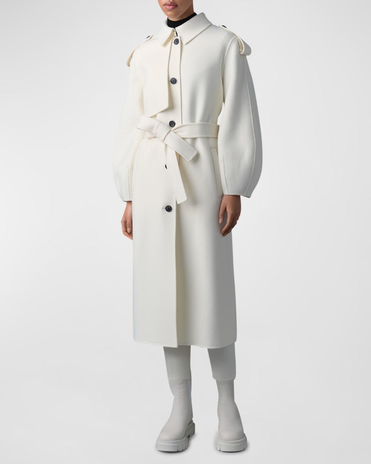 Ceyla Belted Handmade Double-Face Virgin Wool Coat Product Image