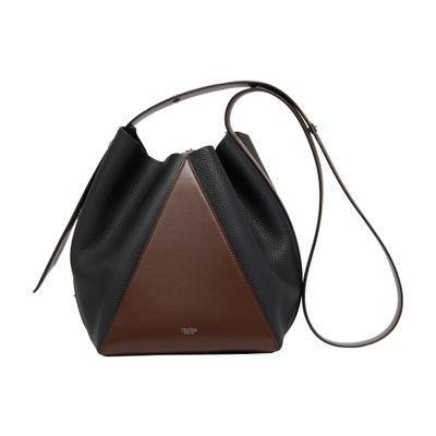 Mm Bucket Leather Bag In Brown Product Image