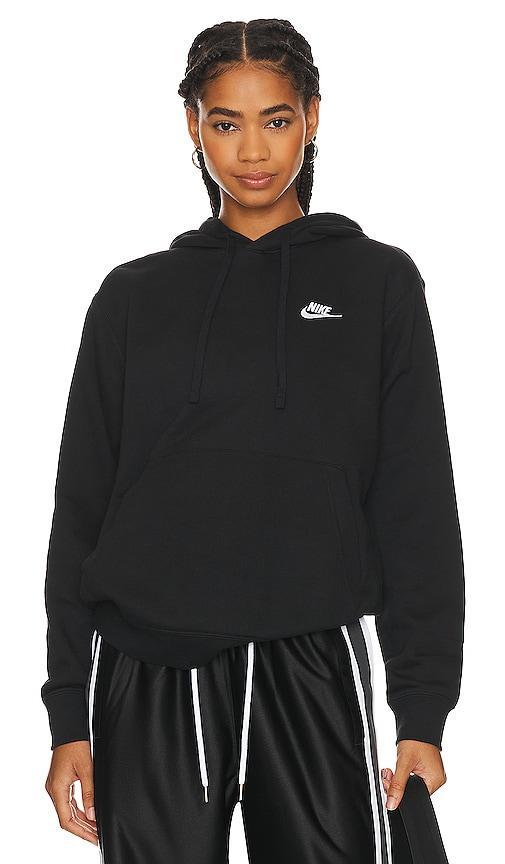 Nike Mens Nike Club Pullover Hoodie - Mens White/Black Product Image