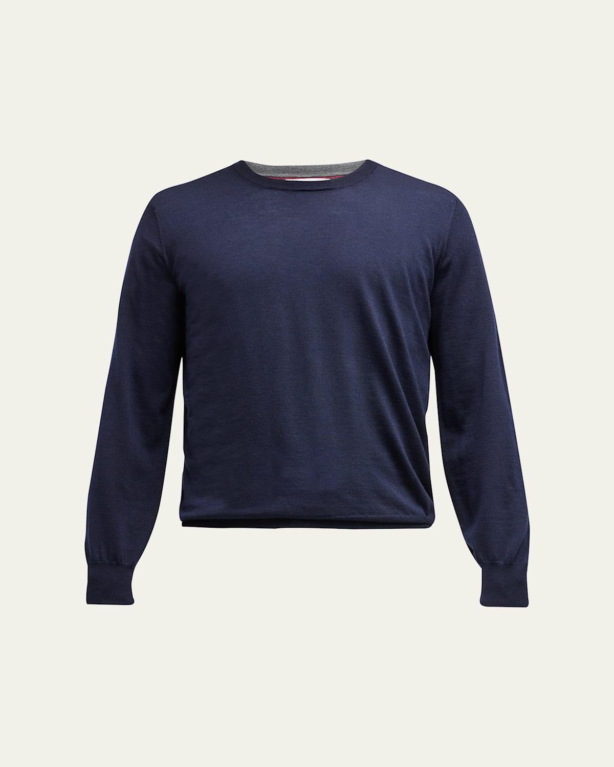 Mens Wool-Cashmere Crew Sweater Product Image