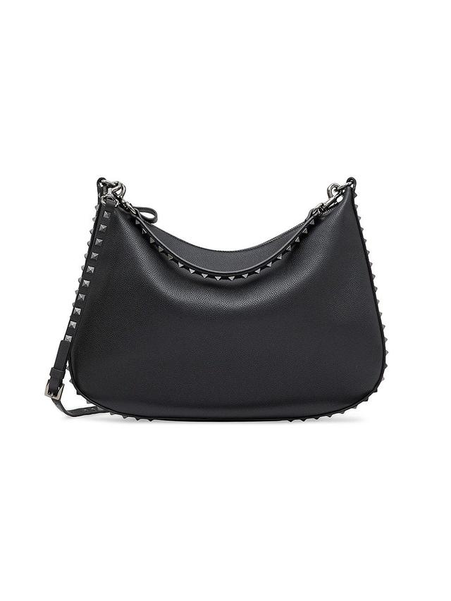 Valentino Garavani Rockstud Leather Hobo Bag Product Image