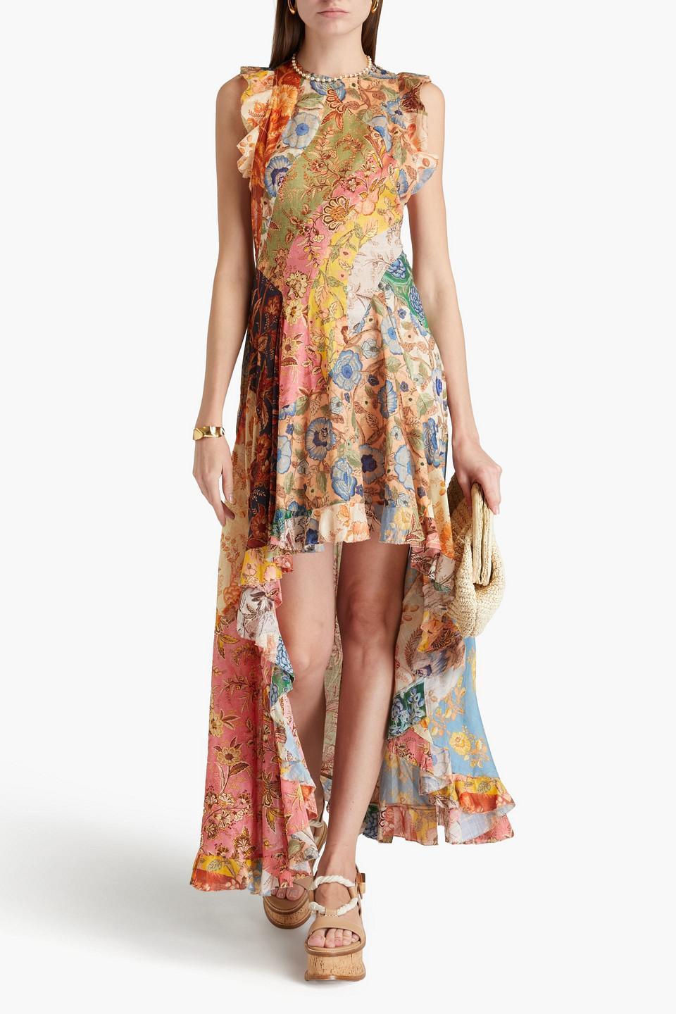 Junie Racer Back Midi Dress In Multicolour Product Image