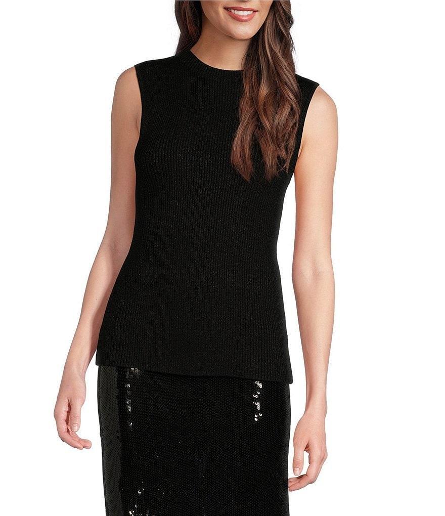 Hugo Boss Fusoni Woven Mock Neck Sleeveless Top Product Image